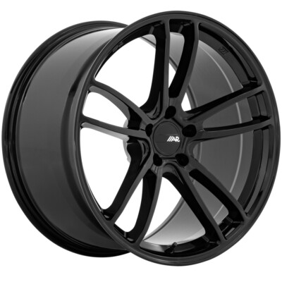 20x11 +43 American Racing AR941 Mach Five 5x120 Gloss Black Wheels (Set of 4)