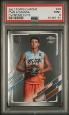 Izan Almansa 2021 Topps Chrome Overtime Elite #88 Rookie, PSA 9