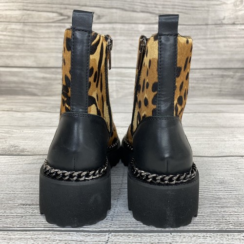 Stivali donna Vince Camuto stampa leopardata misura 6 stivali capelli polpaccio zip laterale plateau - Foto 2 di 13