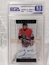 2005-06 Upper Deck Trilogy Ice Scripts Marian Hossa #IS-HO Graded EGA 9.5