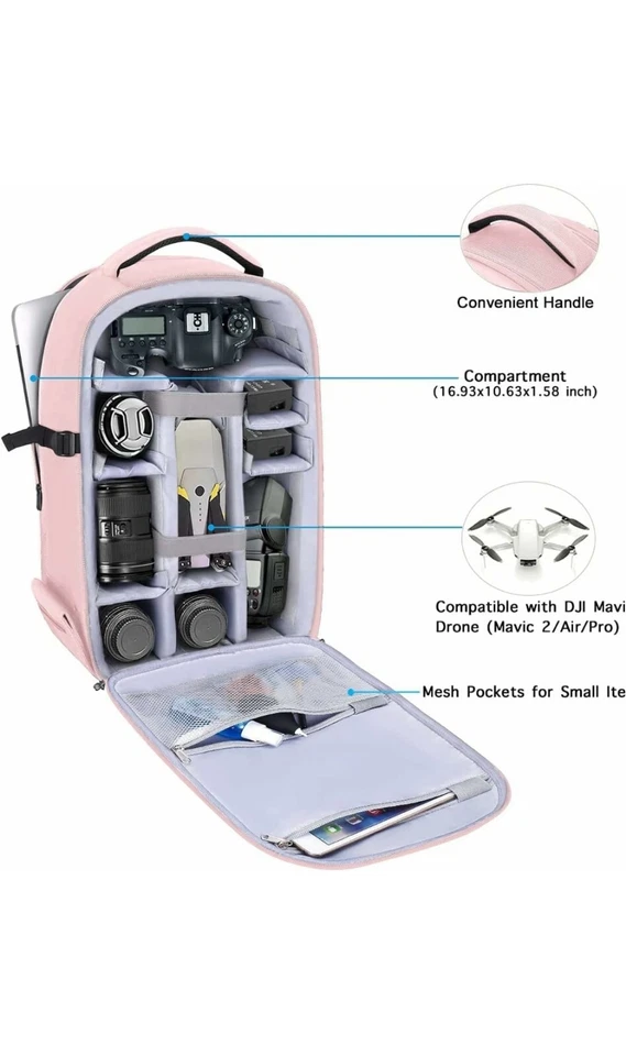 MOSISO Camera Backpack, DSLR/SLR/Mirrorless Photography Camera Bag 15-16 inch - Image 2 of 4