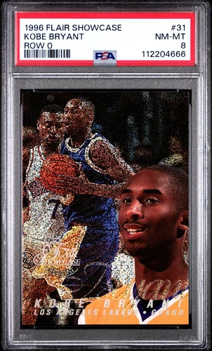 Kobe Bryant 1996 Fleer Flair Showcase Row 0 Rookie PSA 8 Los Angeles Lakers