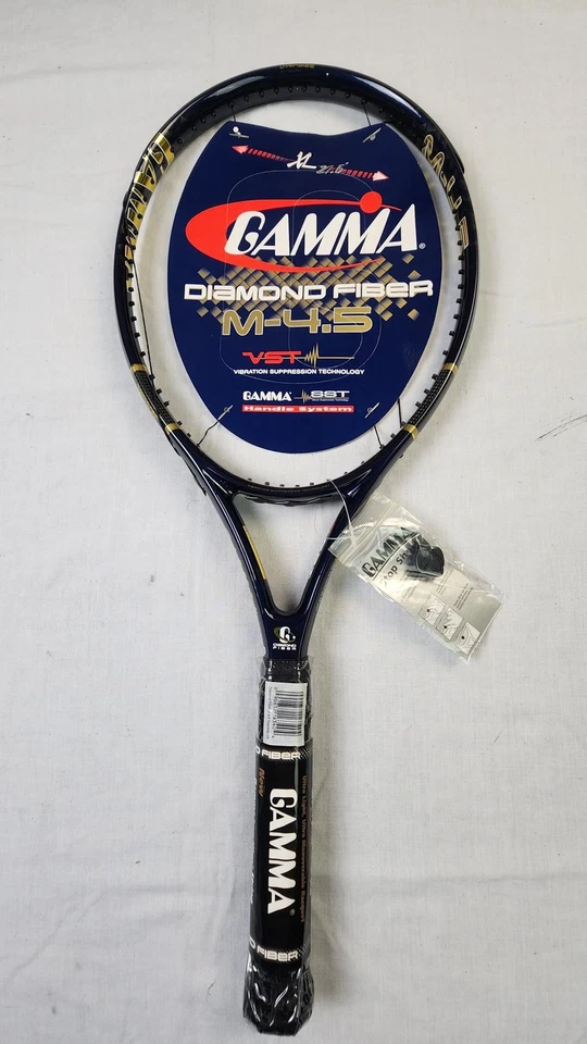 Gamma Diamond Fiber M-4.5 Tennis Racket w/ Cover - 4 1/2 in, Longbody, OS, Blue - Image 3 of 4