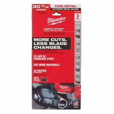 Milwaukee 48-39-0631 30-9/16" 12/14 TPI Extreme Thick Metal Band Saw Blades, 3Pk