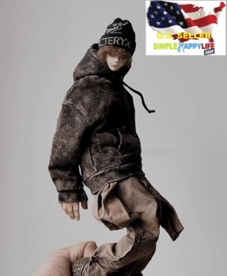 1/6 washed hoodie for 12'' male figure hot toys phicen worldbox ganghood  USA 