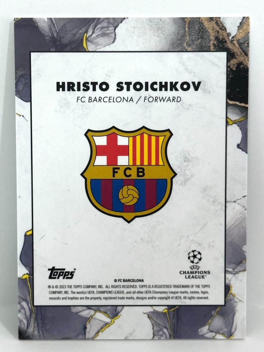 Lot De 2 Cartes Topps Chrome FC Barcelona 2022-23 – Hristo Stoichkov Numérotées /15 Et /50 – Barca Legends