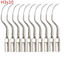 10 Pcs H3 Dental Ultrasonic Perio Scaling Tips Fit Satelec DTE Scaler Handpieces