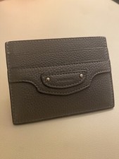 Balenciaga Card Holder - Grey Leather