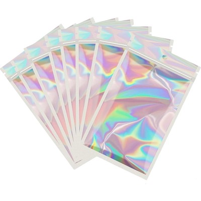 Mylar Beutel, Zip Beutel, Holographisch, Geruchsdicht, 10x15cm, 100 Stück