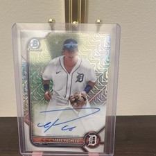Topps 2022 Bowman Chrome Mojo Autograph Izaac Pacheco Detroit Tigers #BMA-IP