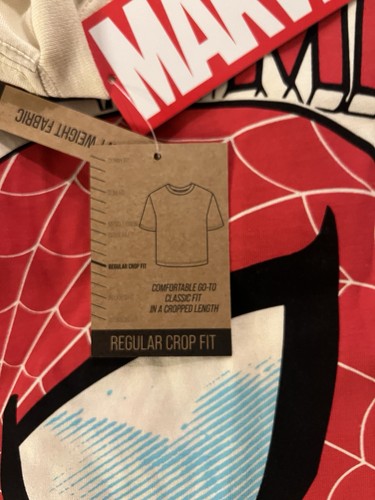 CAMISETA CORTA DE DISEÑO BORDADO SPIDER-MAN PARA HOMBRE (NUEVA CON ETIQUETAS) mercancía mediana/auténtica - Imagen 10 de 11