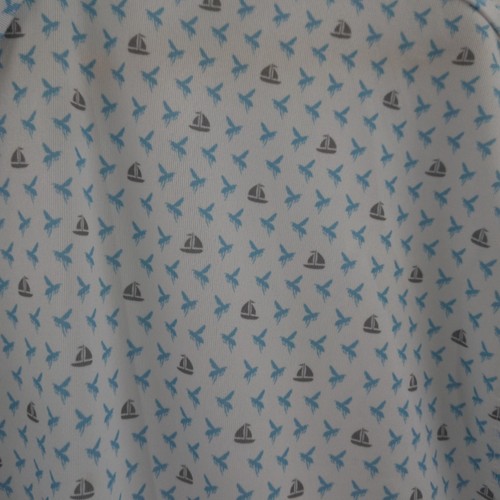 FootJoy Flying Wasp Golf Short Sleeve Polo Shirt Size XL New NWT White Boat Blue - Picture 3 of 10