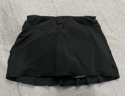 Lululemon Womans Size 8 Black Run Pace Setter Skirt 4-way Stretch
