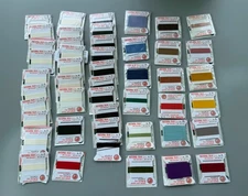 GRIFFIN NATURAL SILK THREAD LOT 45 PACKS ASSORTED COLORS & SIZES