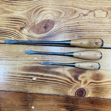Vintage IRWIN Perfect Handle Screwdriver Set Made in USA Forged Steel Wood Grip