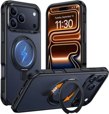 Temdan Designed for iPhone 17 Pro Max Casewith 360°Rotatable Invisible Magnet...