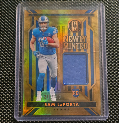 Sam LaPorta Rookie 241/399 Panini 2023 Gold Standard Newly Minted RC Lions Patch