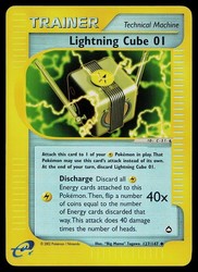 Lightning Cube 01 127/147 Aquapolis Reverse Holo