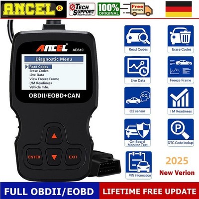 2026 ANCEL AD310 Auto Scanner Fehler Auslesegerät Profi KFZ OBD2 Diagnosegerät