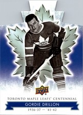 2017 Upper Deck Toronto Maple Leafs Centennial Blue Die-Cut Gordie Drillon HOF