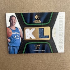 2008-09 SP Rookie Threads Rookie Threads Kevin Love #RT-KL Gold /125 (MEM, RC)