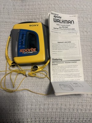 Sony Sports Walkman WM-FS191 Cassette Player Tested w/ Manual