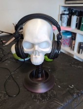 Skull and Spine - Headphone Stand - Desk Top - Wall Mount
