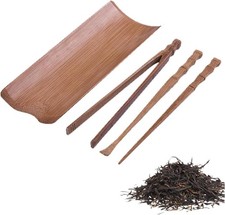 4 Pcs Gongfu Tea Set, Chinese Kung Fu Tea Set, Tea Scoop for Loose Tea, Bamboo