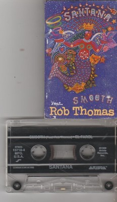 Santana ''Smooth'' Featuring Rob Thomas Cassette Tape Single Arista Records 1999