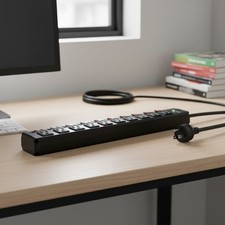 Versatile 8 Outlet Surge Protector Power Strip with Individual On/Off Switches