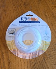 Tub ring hair catcher striner for sink tub drain