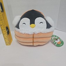 Squishmallows Winter Squad 8" Luna the Penguin Yellow Jacket Plush Doll Toy NWT