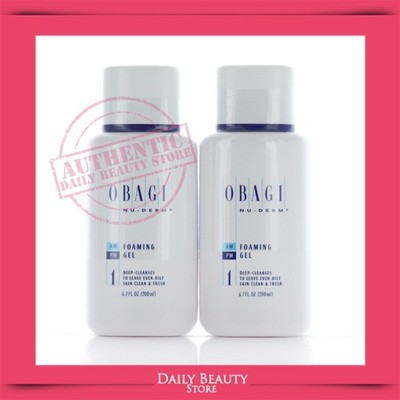Obagi Nu Derm Foaming Gel 6.7oz 200ml X 2 PACK NEW SEALED FAST SHIP