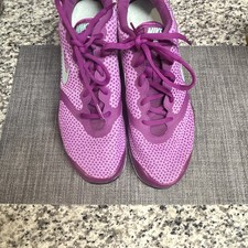 Nike Girls US 10.5 Purple/Pink Mesh Low Top Lace-Up Logo Sneakers