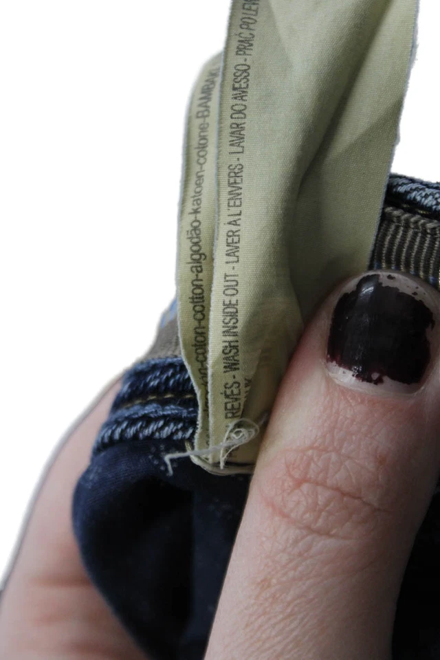 Pantalones de mezclilla Massimo Dutti para mujer de algodón con cremallera botón pierna recta azul talla EUR Foto 4 de 4