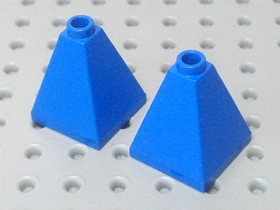 Lego Schräge 75° 2x2x2 Turmspitze [3688] blau x2