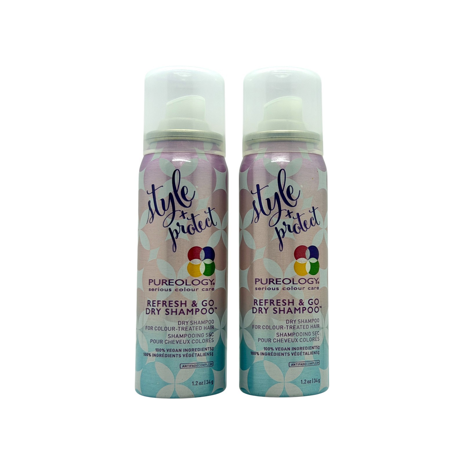 Pureology Refresh & Go Dry Shampoo 1.2oz 2-Pack Style + Protect Travel Size