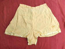 Vintage 1930's Rayon Satin Tap Pants - embroidered with 'Anne' zipped back 22"