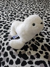 Vintage White Seal Plush 1988 Sea World Stuffed Animal 8  Seal Pup Cute 80s