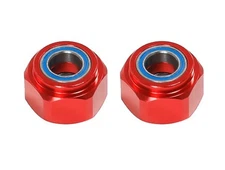 Alloy Machined Front Axle Hex Adapters w/ Bearings for Tamiya DT-03