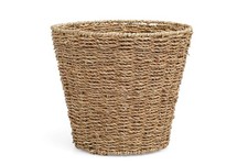 Paper Waste Bin Natural Woven Seagrass Bedroom Kitchen Bathroom or Office Basket