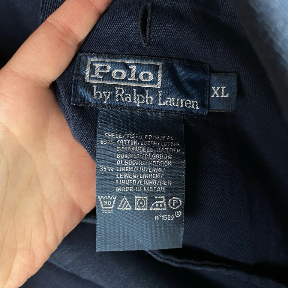 Vintage Polo Ralph Lauren Linen Blazer Jacket Men’s Luxury Y2K Classic Size XL - Image 4 of 4