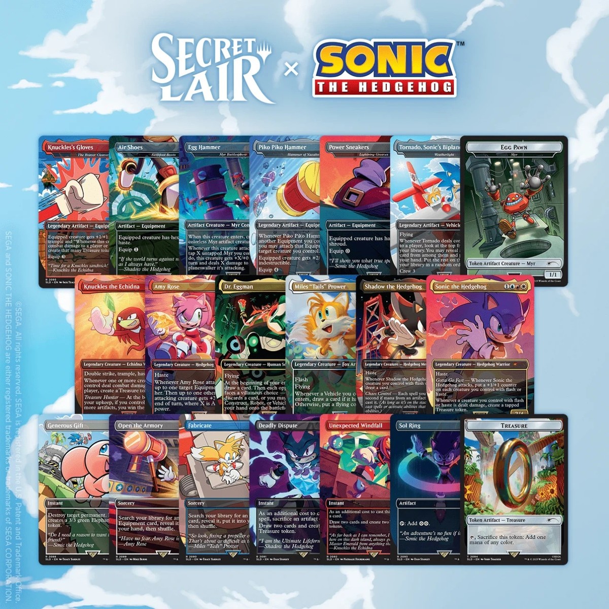 Secret Lair x Sonic Bundle Complete Foil/Nonfoil Edition MTG