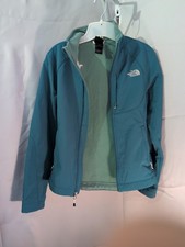 The North Face Apex Bionic Softshell Jacket Women  s Small Teal Blue Fleece Lined