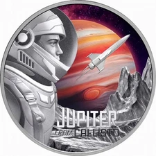 Niue 2026 JUPITER FROM CALLISTO Moon NASA Space Ship $1 1 Oz Silver Proof in OGP
