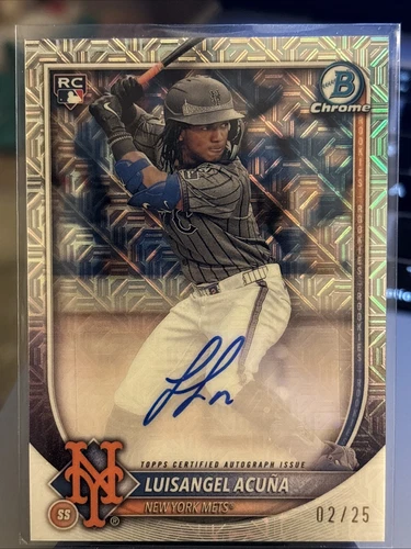 LUISANGEL ACUNA 2025 Bowman Chrome Mega  Image Variation Auto 02/25 Jersey # 🔥