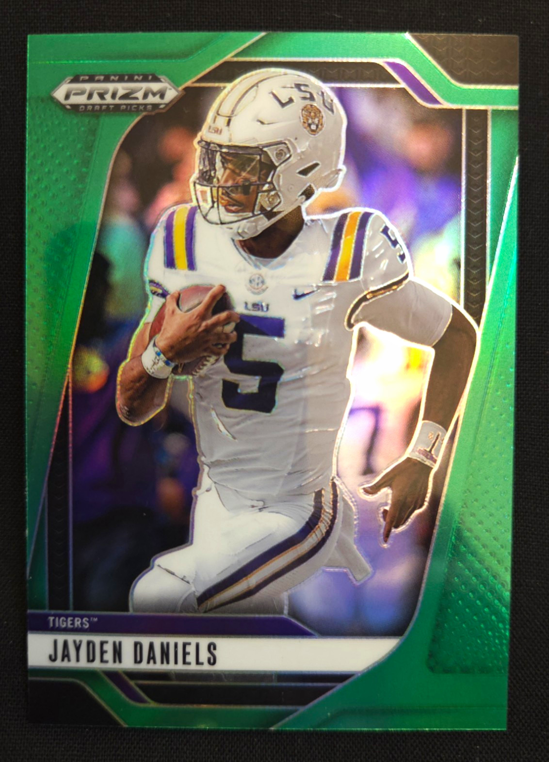 Panini 2025 Prizm Draft Picks Jayden Daniels Green Prizm #178 LSU Football