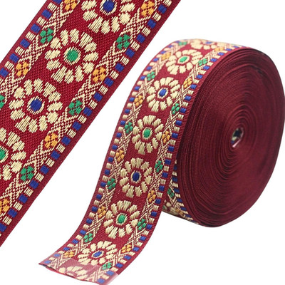 7 Yards Siam  Ribbon Trim for Wewing Embroidered Ribbon Fabric Trim for Decorati