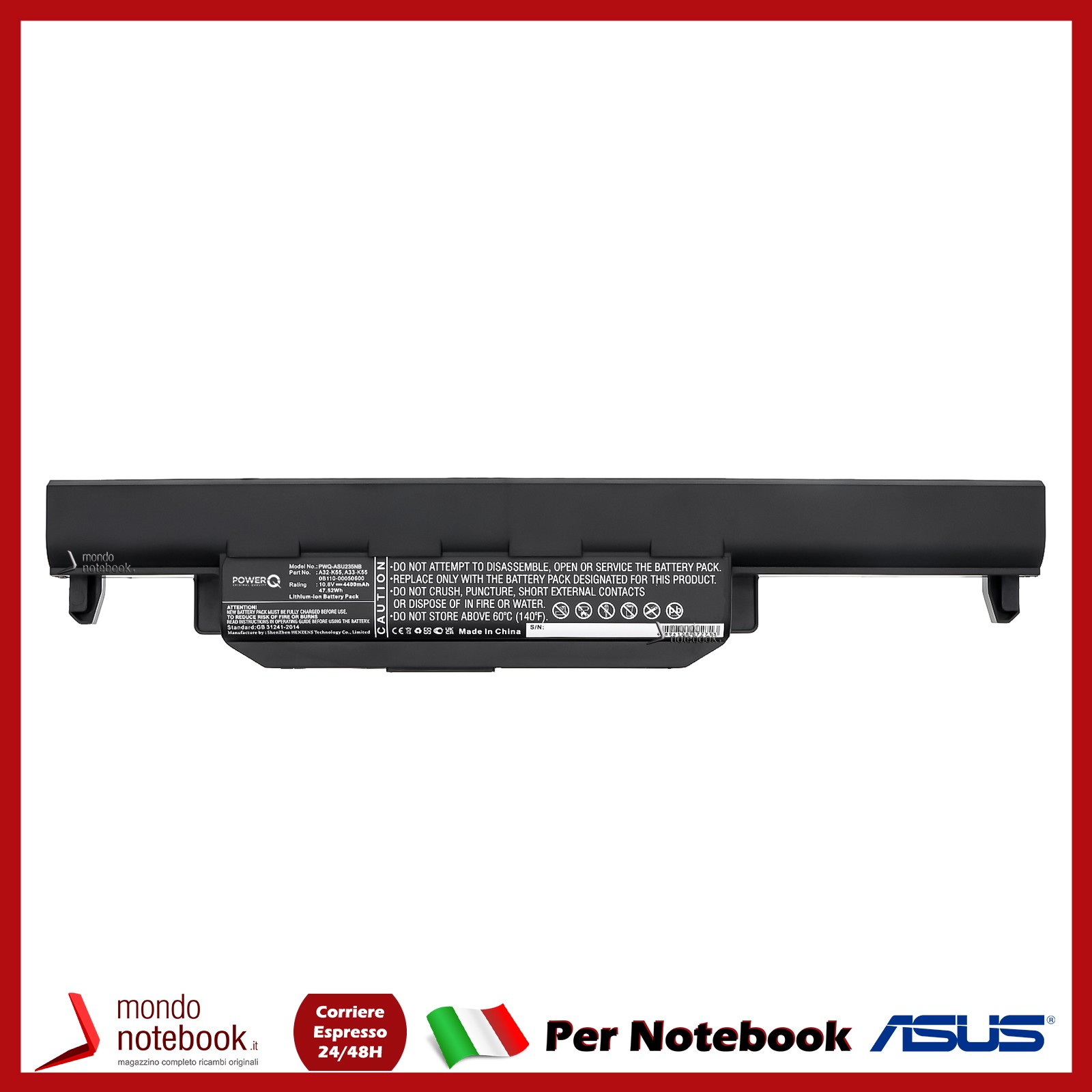 Affare Batteria Asus U57 - PowerQ 10.8V 4400mAh al Miglior Prezzo