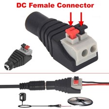 DC Female Connector 5.5 x 2.1mm Power Adapter Plug For 5V 12V 24V COB LED Strip